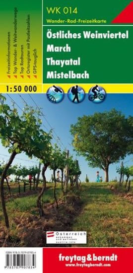 WK 014 Östliches Weinviertel, March, Thayata, Mistelbach 1:50 000/mapa