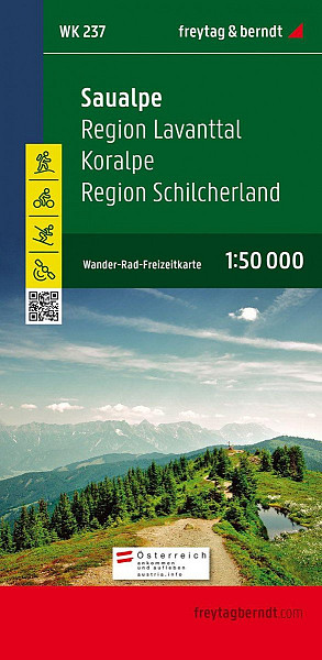 WK 237 Saualpe, oblast Lavanttal, Koralpe, oblast Schilcherland 1:50 000 / turistická mapa