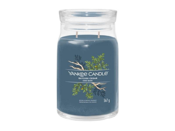 YANKEE CANDLE Bayside Cedar svíčka 567g / 2 knoty (Signature velký)