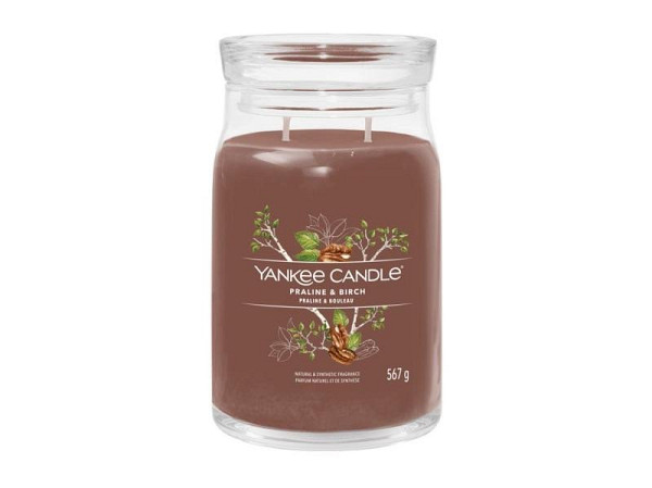 YANKEE CANDLE Praline & Birch svíčka 567g / 2 knoty (Signature velký)