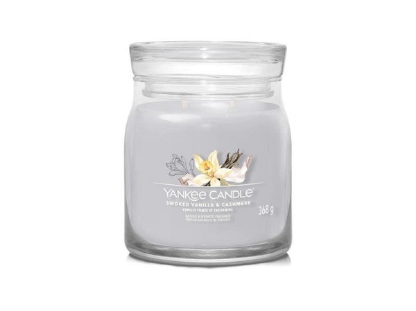 YANKEE CANDLE Smoked Vanilla & Cashmere svíčka 368g / 2 knoty (Signature střední)