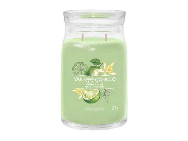 YANKEE CANDLE Vanilla Lime svíčka 567g / 2 knoty (Signature velký)