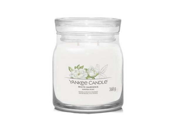 YANKEE CANDLE White Gardenia svíčka 368g / 2 knoty (Signature střední)