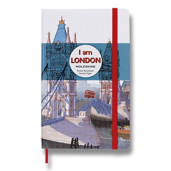 Zápisník Moleskine I am London - tvrdé desky, L, linkovaný