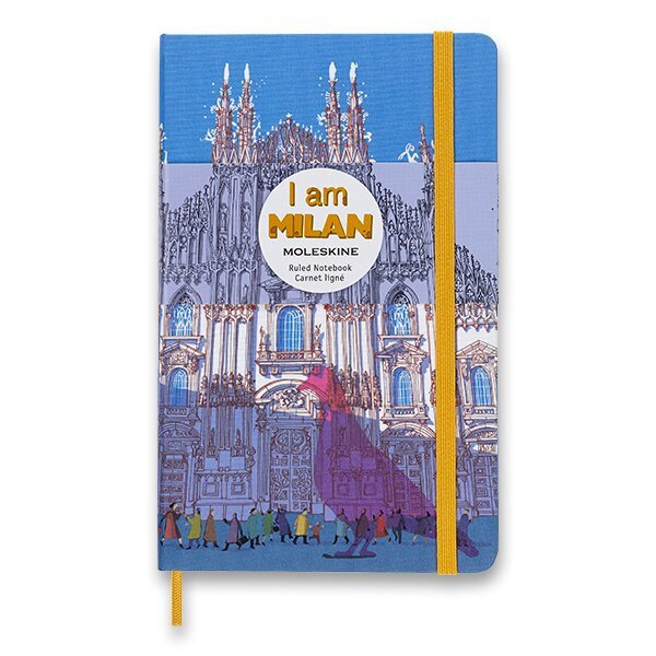Zápisník Moleskine I am Milan - tvrdé desky, L, linkovaný