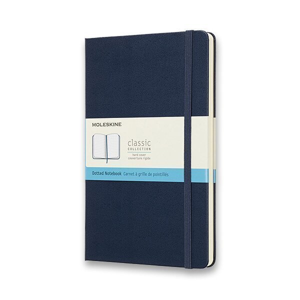 Zápisník Moleskine - tvrdé desky, L, tečkovaný - modrý
