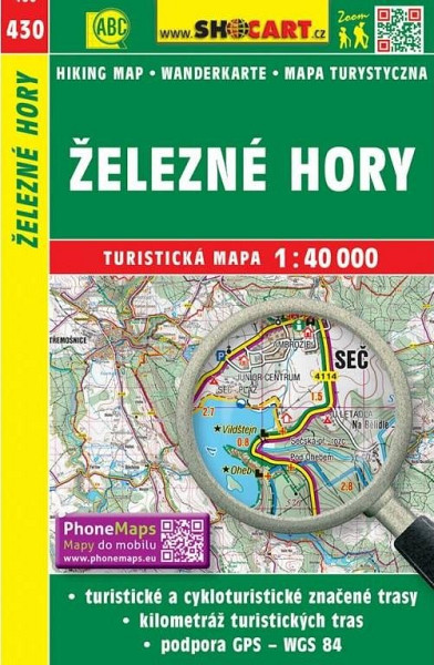 Železné Hory 1:40 000 turistická mapa č 430