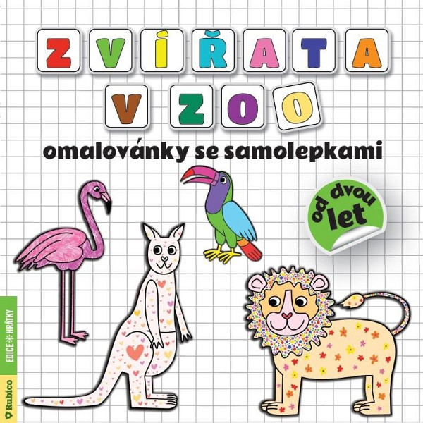 Zvířata v ZOO omalovánky se samolepkami