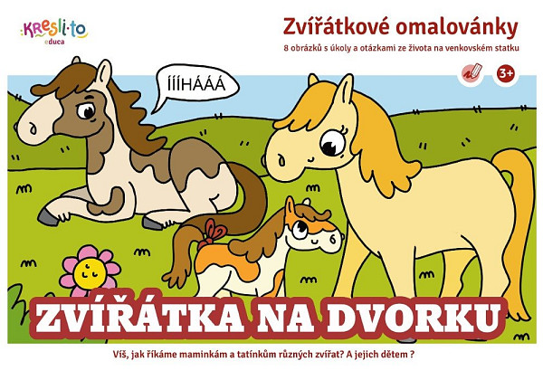 Zvířátka na dvorku - Zvířátkové omalovánky