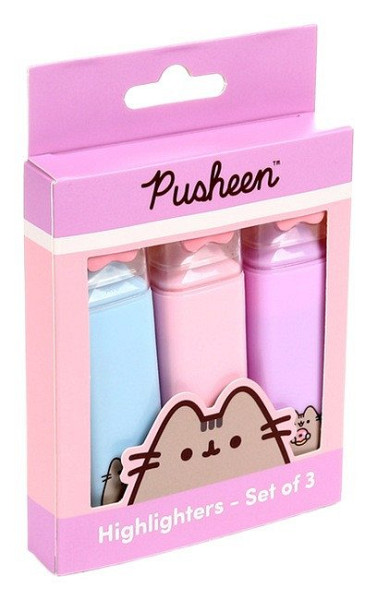 Zvýrazňovače 3ks Pusheen
